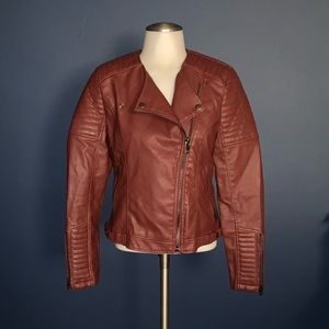 | Retro Faux Leather Jacket